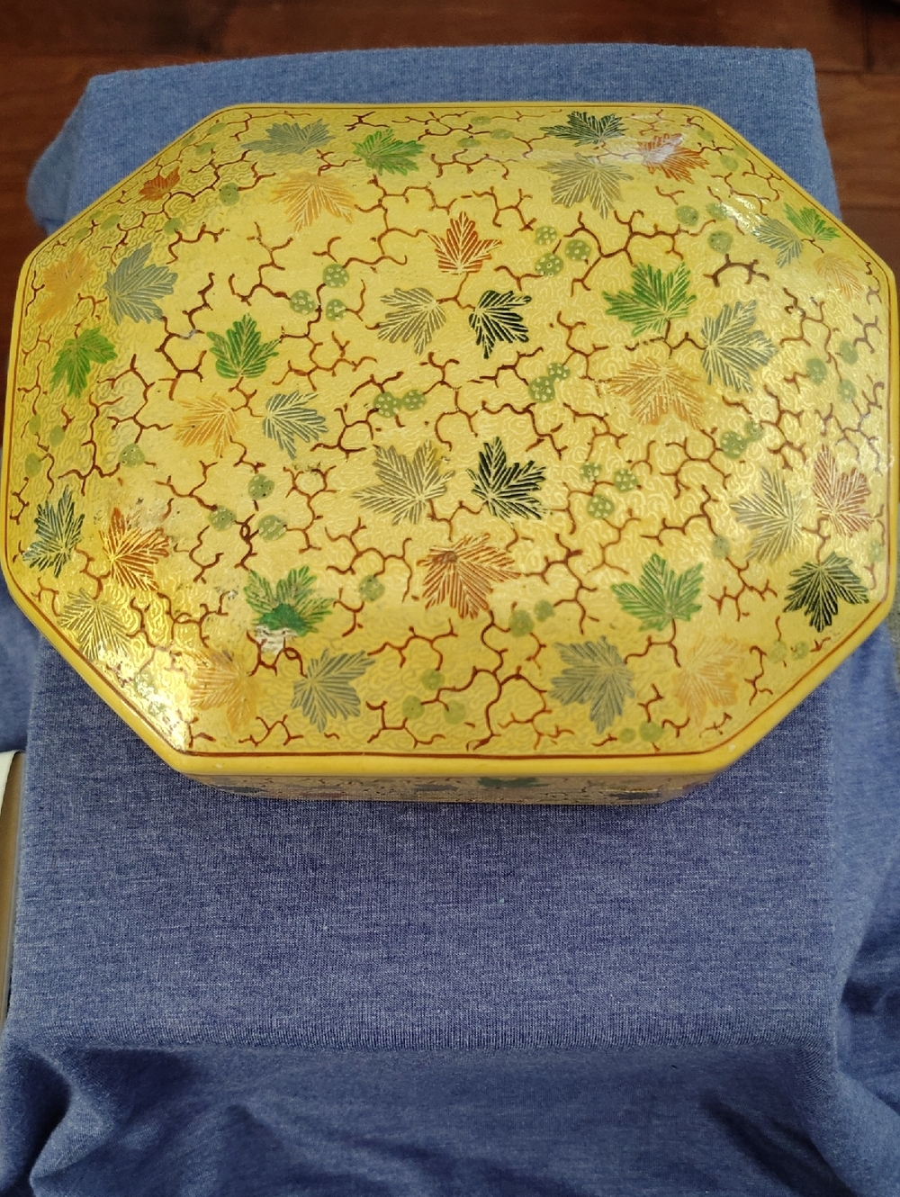 Vintage Handmade In India Octagonal Trinket Box